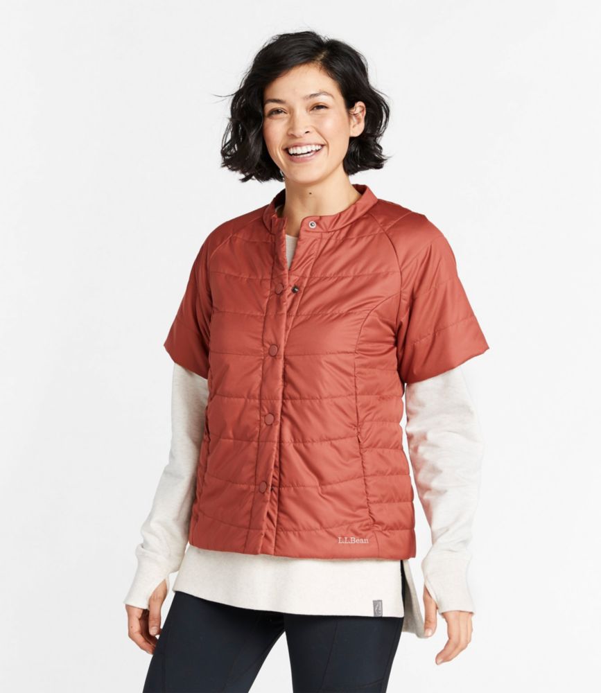 Women's Collarless Short Sleeve Puffer, , small image number 2