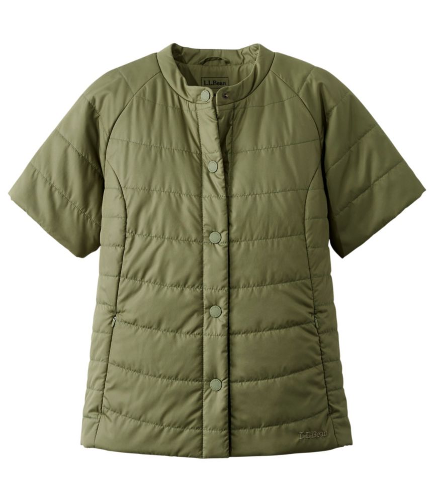 women's short sleeve puffer jacket