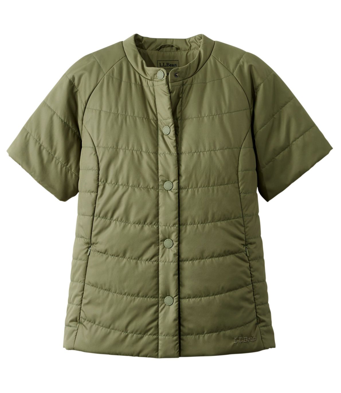 Women's Collarless Short Sleeve Puffer at L.L. Bean