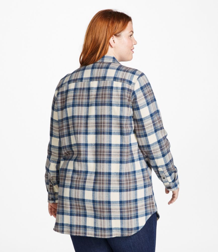 Women's Scotch Plaid Flannel Shirt, Tunic, Rob Roy, small image number 3
