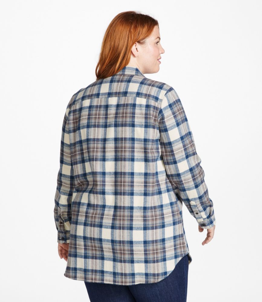 Women's Scotch Plaid Flannel Shirt, Tunic, Angus, small image number 3