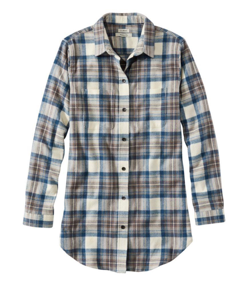 Women's Scotch Plaid Flannel Shirt, Tunic