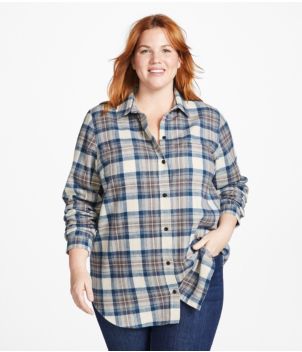 Women's Scotch Plaid Flannel Shirt, Tunic