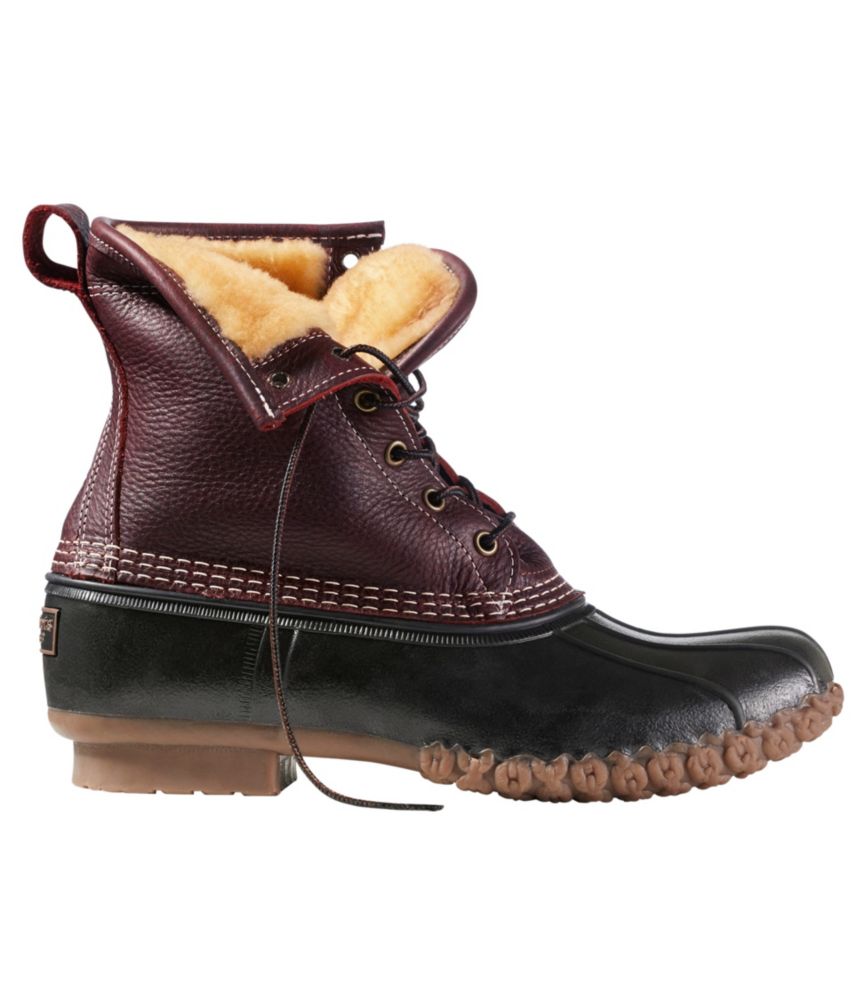 shearling bean boots