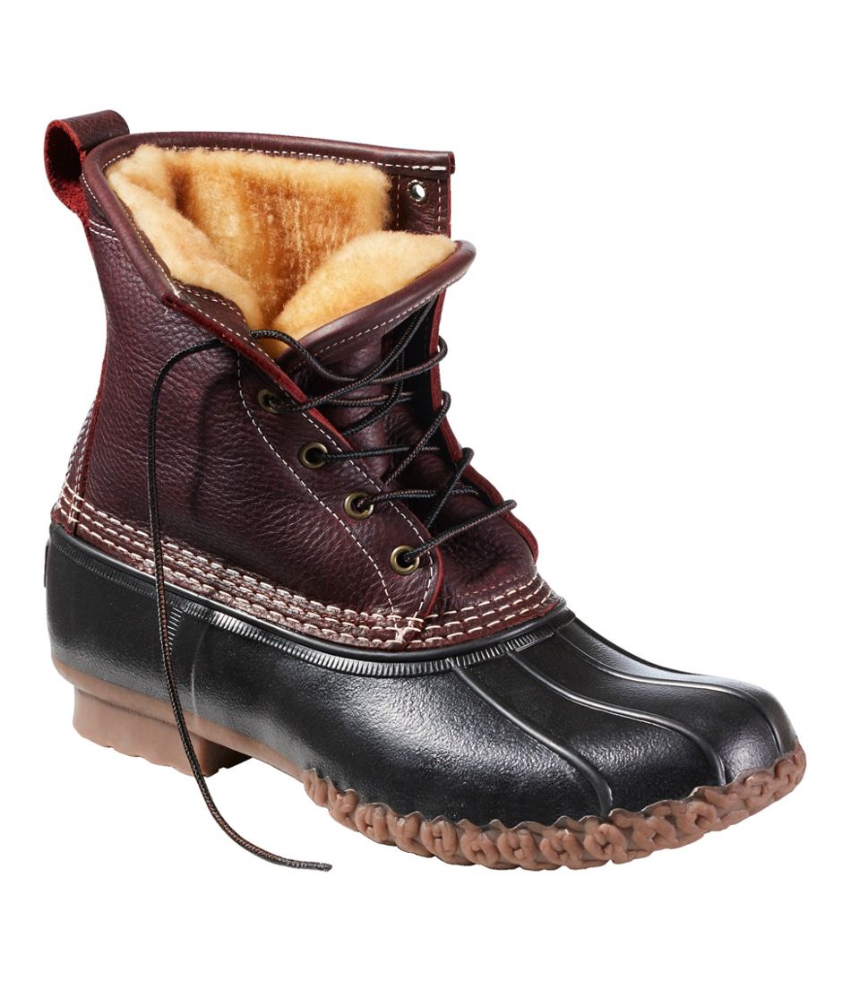 Men's Bean Boots, 8" Shearling-Lined Insulated