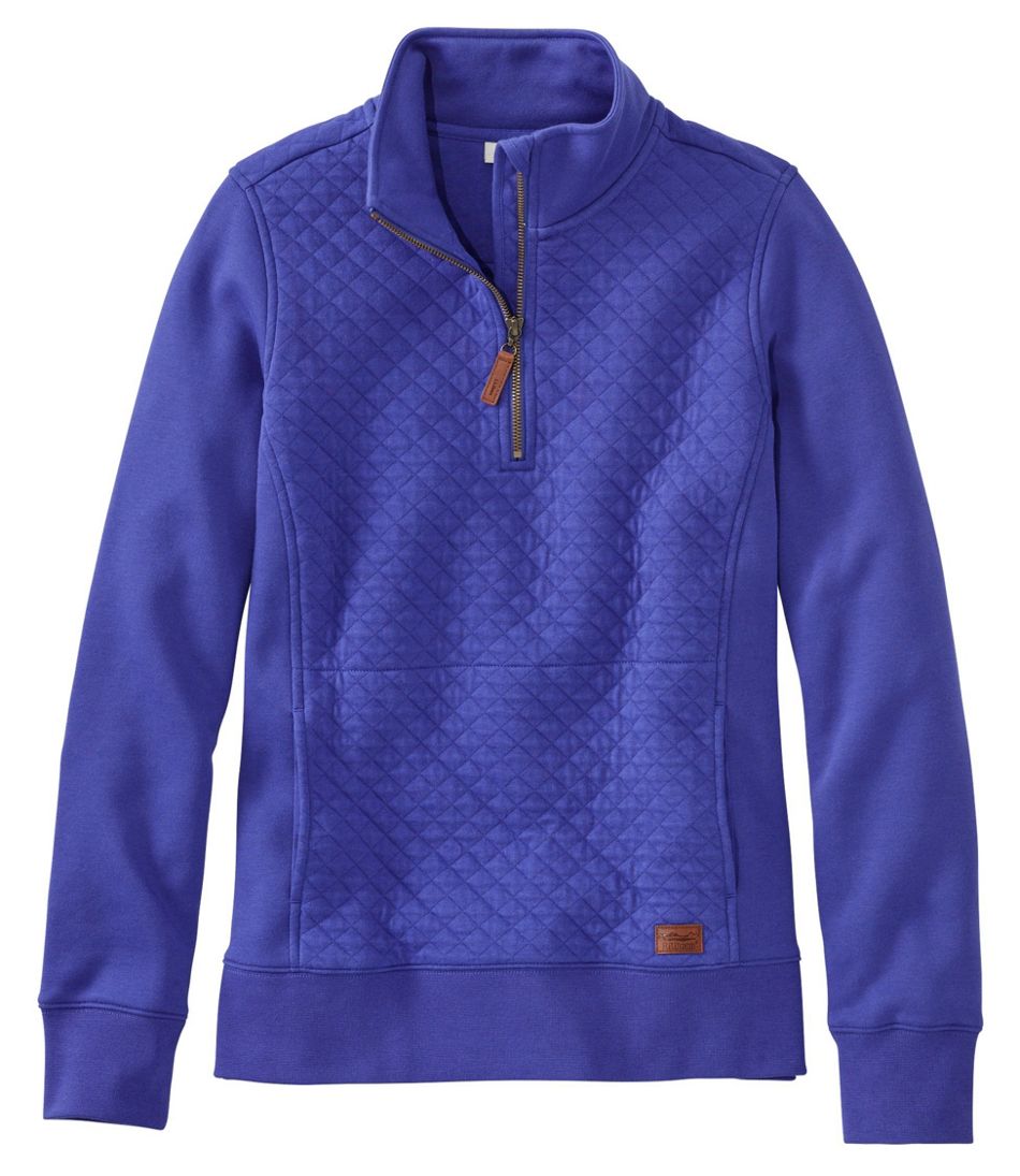 Women's Quilted Quarter-Zip Pullover | Sweatshirts at L.L.Bean