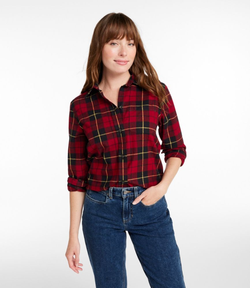Women's Scotch Plaid Flannel Shirt, Relaxed