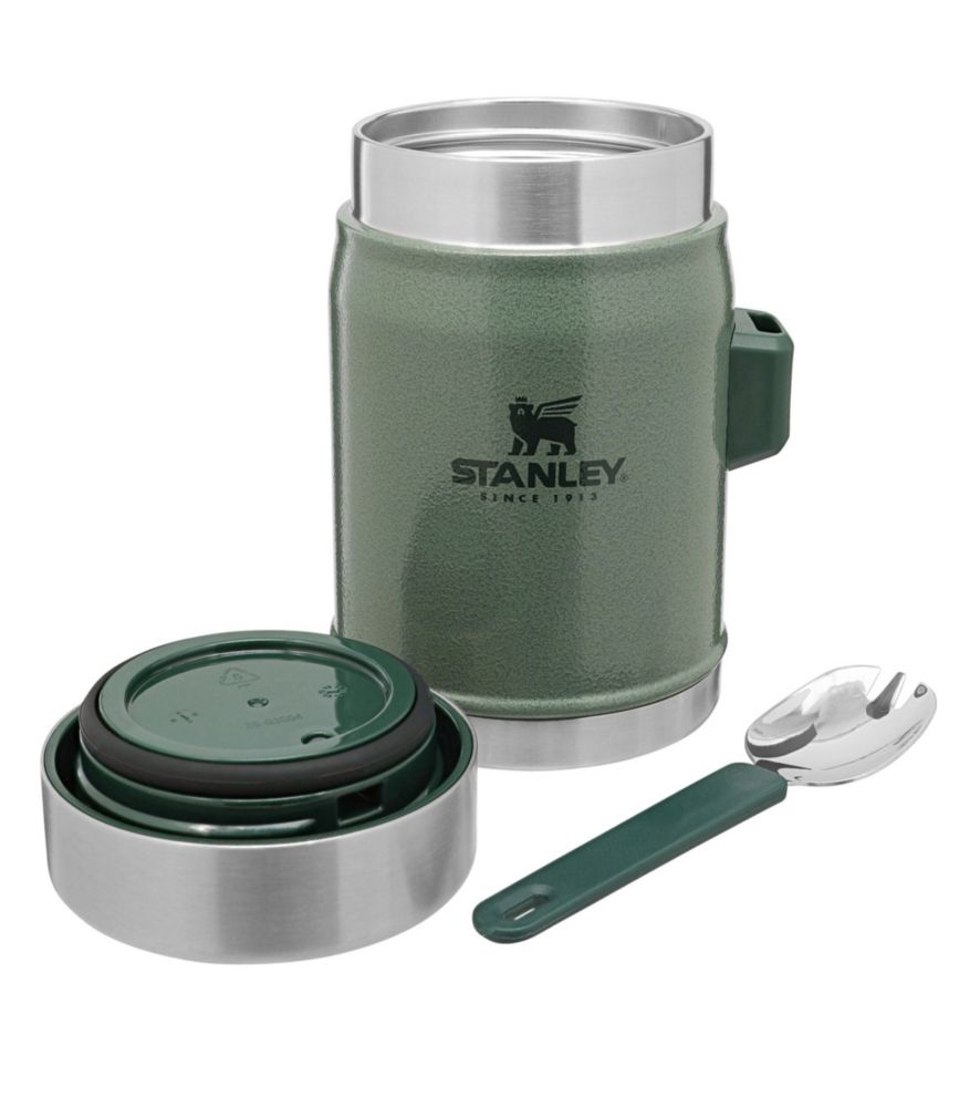 Stanley 1913 14 Oz Insulated Food Jar with Spork Hammertone Green