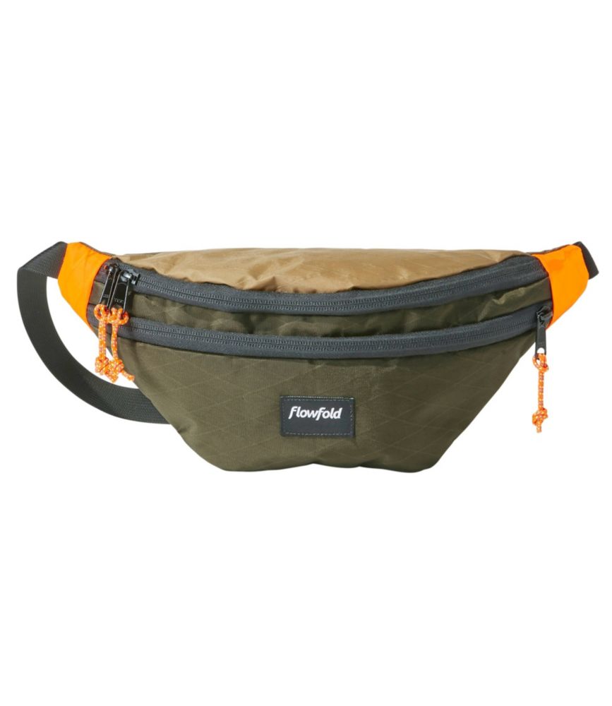 Flowfold Explorer Fanny Pack - Made in USA Large Fanny Pack, EcoPak: Recycled Jet Black / Large