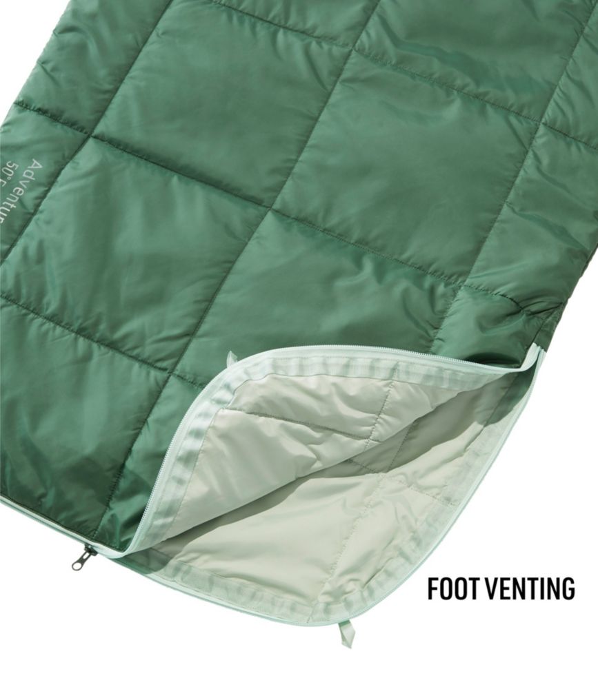 Adults' L.L.Bean Adventure 50 Sleeping Bag, Camp Green, small image number 5