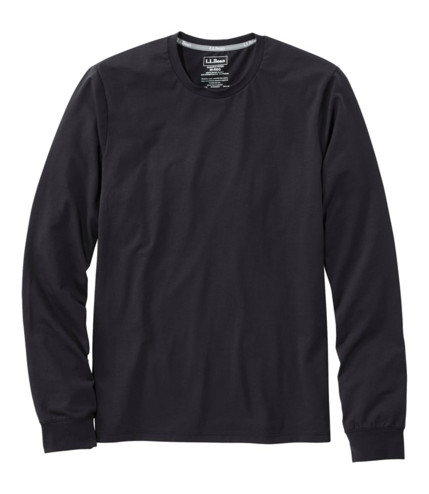 Men's Comfort Stretch Pima Tee Shirt, Long-Sleeve