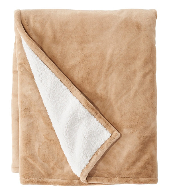 Wicked Plush Sherpa Throw, Large, Camel Brown, largeimage number 0