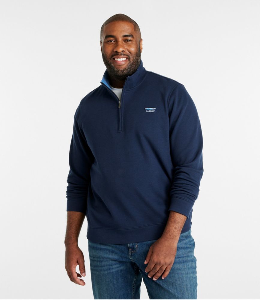 Men's Lakewashed Double-Knit Quarter-Zip Pullover