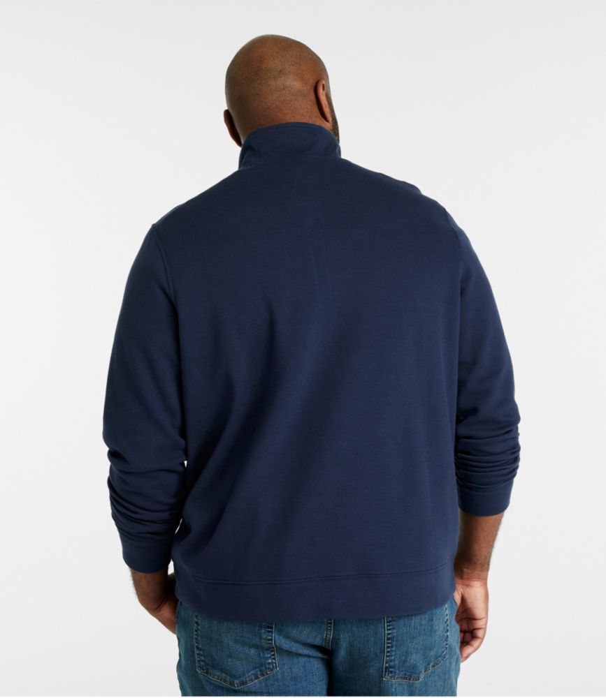 Men's Comfort Stretch Piqué Quarter Zip Pullover, Long-Sleeve, Mist Blue, small image number 5