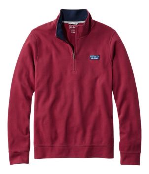 Men's Comfort Stretch Piqué Quarter Zip Pullover, Long-Sleeve