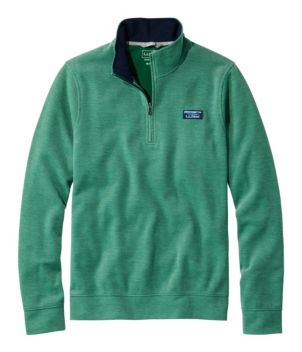 Men's Comfort Stretch Piqué Quarter Zip Pullover, Long-Sleeve