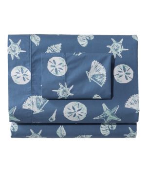 Seashell Percale Sheet Collection