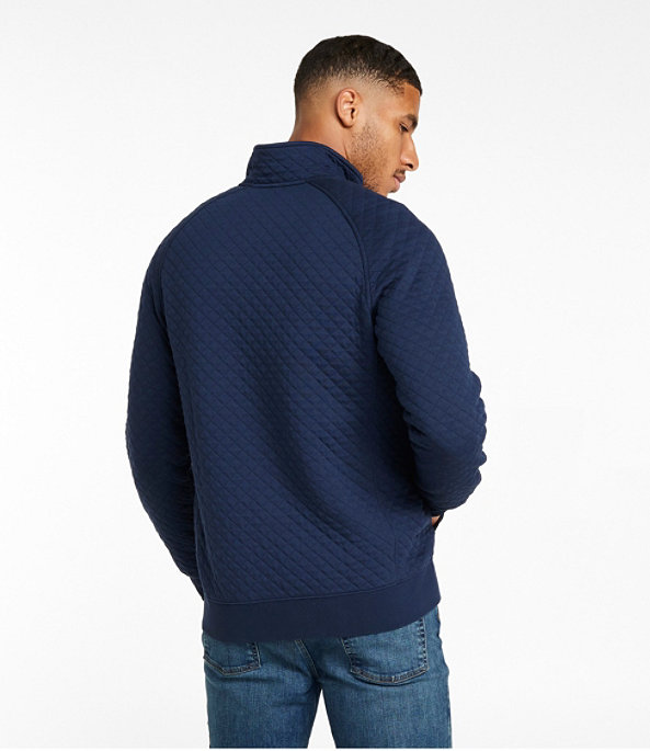 Quilted Sweatshirt Full-Zip, Classic Navy, large image number 2