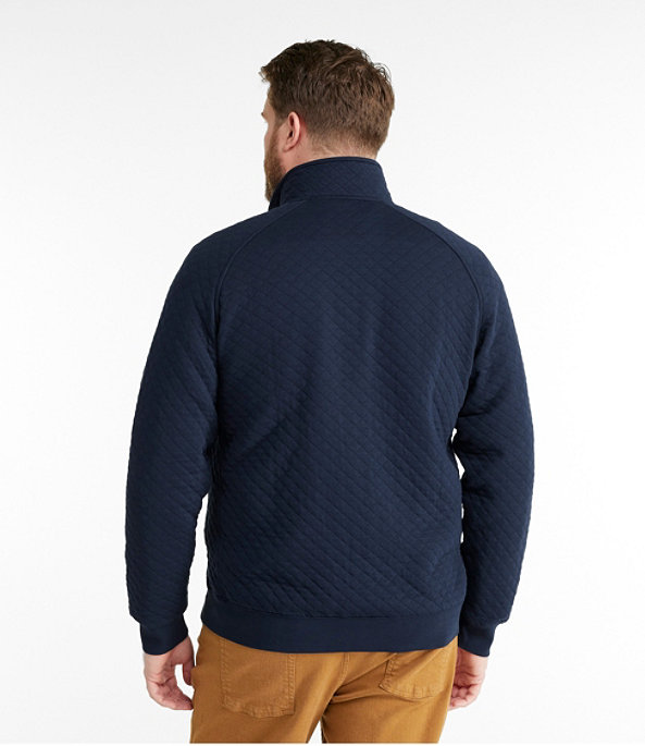 Quilted Sweatshirt Full-Zip, Dark Charcoal Heather, large image number 4