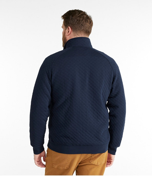 Quilted Sweatshirt Full-Zip, Surf Blue Heather, large image number 4