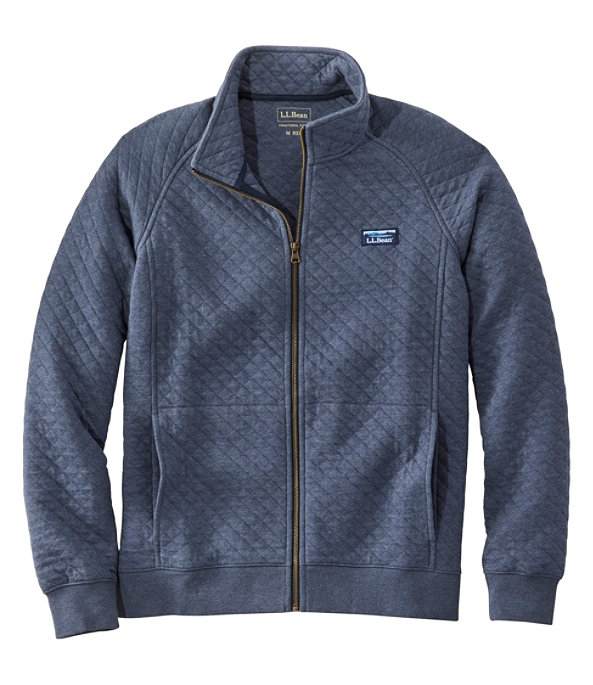 Women's Quilted Sweatshirt, Fleece-Lined Full-Zip at L.L. Bean