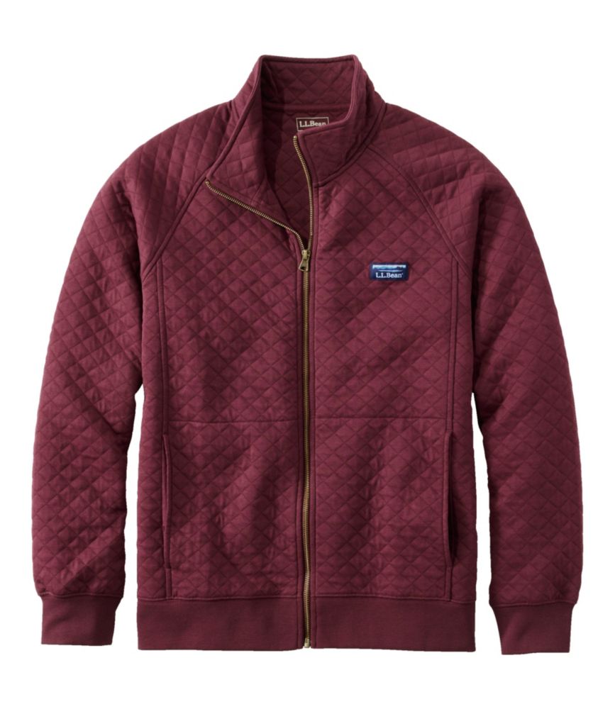 Men's L.L.Bean Quilted Sweatshirt, Full-Zip, Deep Wine, small image number 1