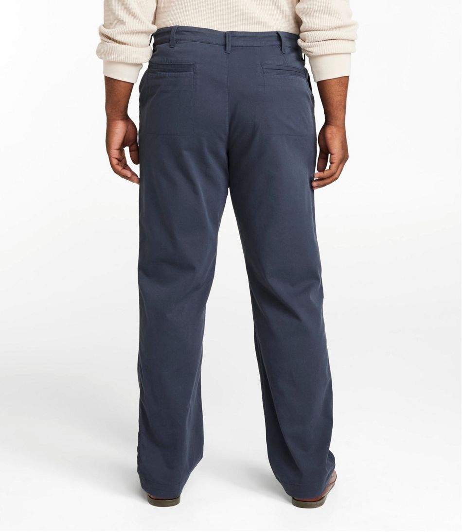 L.L. Bean Men's Comfort Stretch Dock Pants, Standard Fit, Straight Leg,  Flannel-Lined