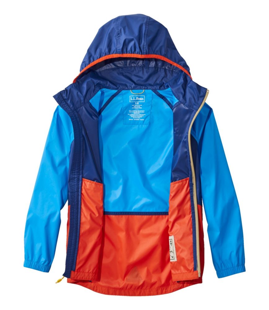 Kids' Wind and Rain Jacket, Dark Royal Blue/Bright Orange, small image number 5