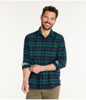 Men's BeanFlex® All-Season Flannel Shirt, Traditional Untucked Fit, Long-Sleeve