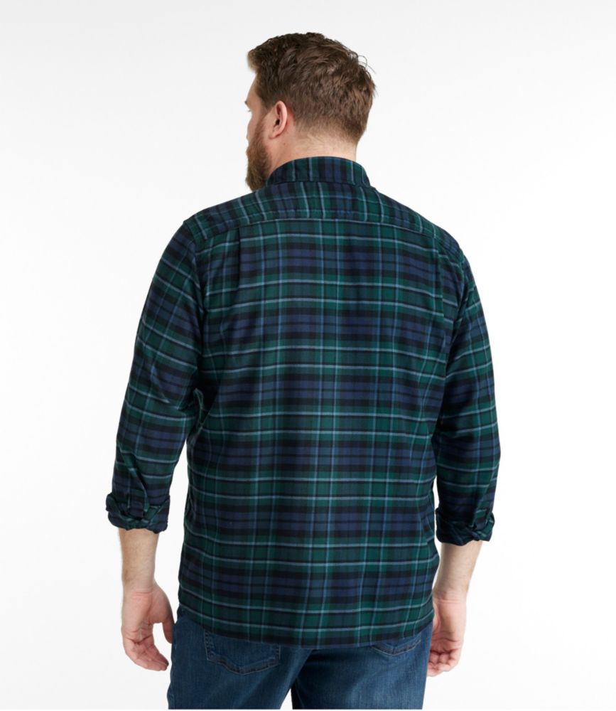 Men's BeanFlex® All-Season Flannel Shirt, Traditional Untucked Fit, Long-Sleeve, Sea Green, small image number 5