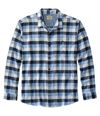 Men's BeanFlex All-Season Flannel Shirt, Traditional Untucked Fit, Long ...