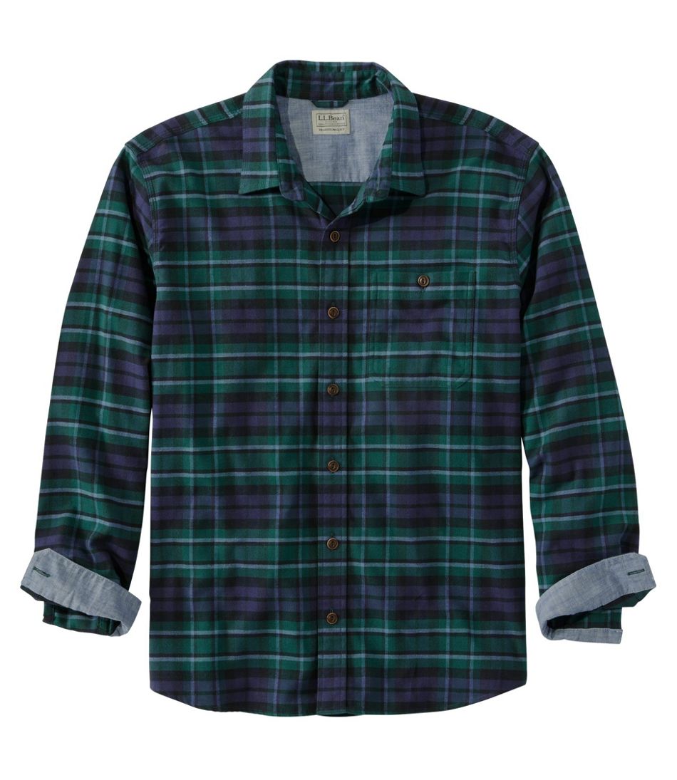 Men's BeanFlex Twill Shirt, Traditional Untucked Fit, Long-Sleeve