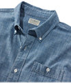 Comfort Stretch Chambray Shirt, Indigo, small image number 5