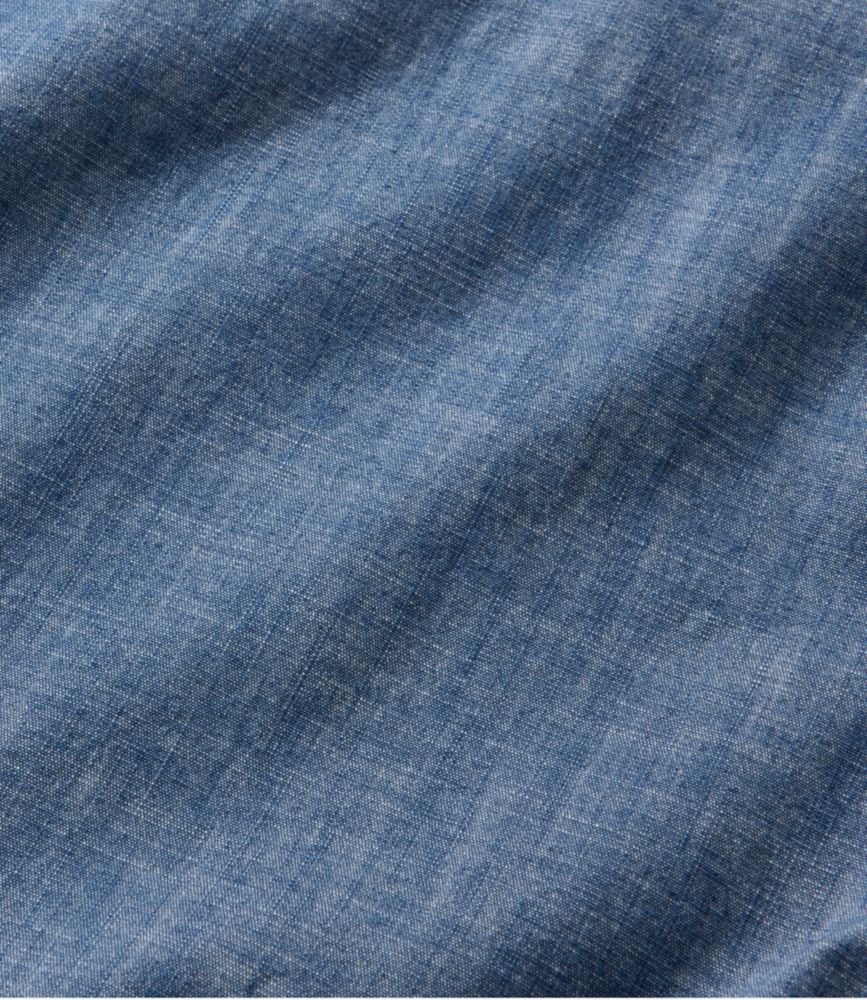 Men's Comfort Stretch® Chambray Shirt, Traditional Untucked Fit, Long-Sleeve