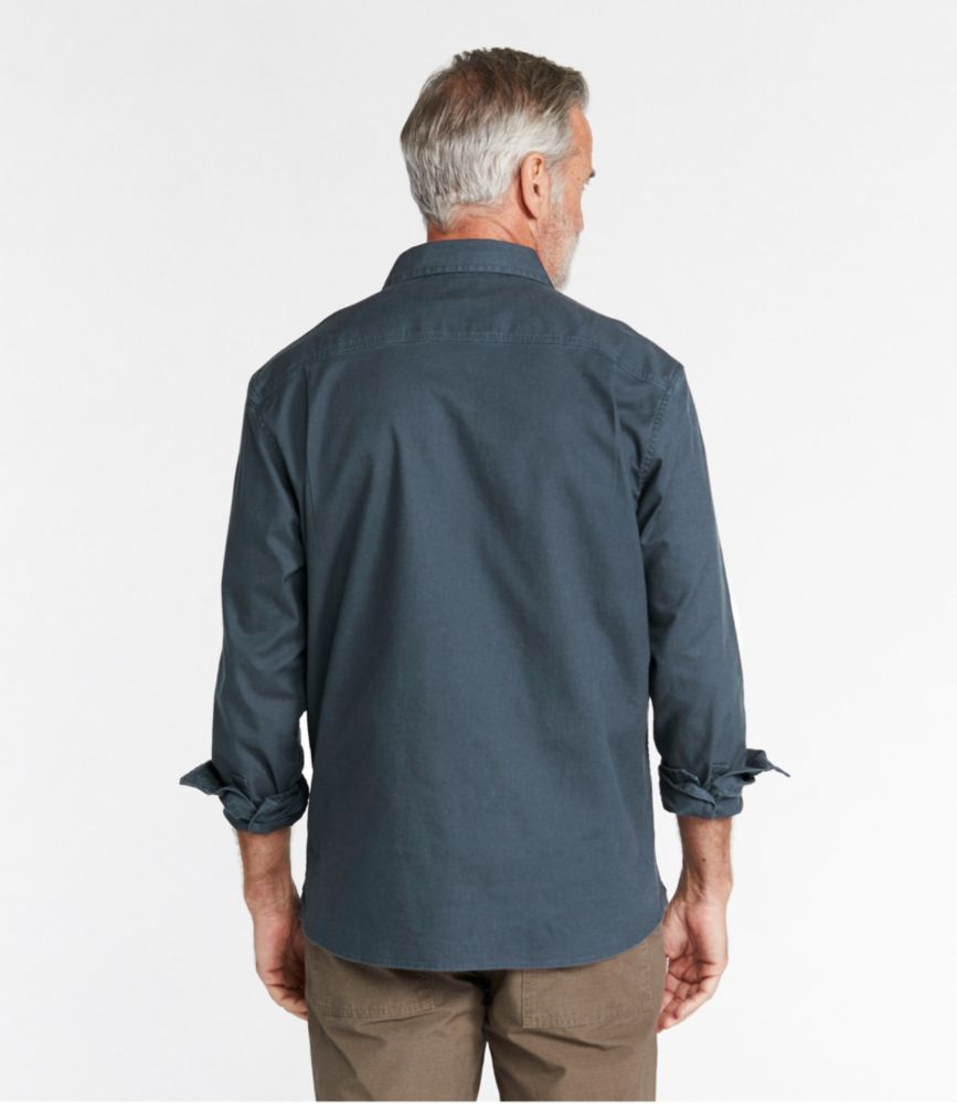 Men's BeanFlex® Twill Shirt, Traditional Untucked Fit, Long-Sleeve, Carbon Navy, small image number 3