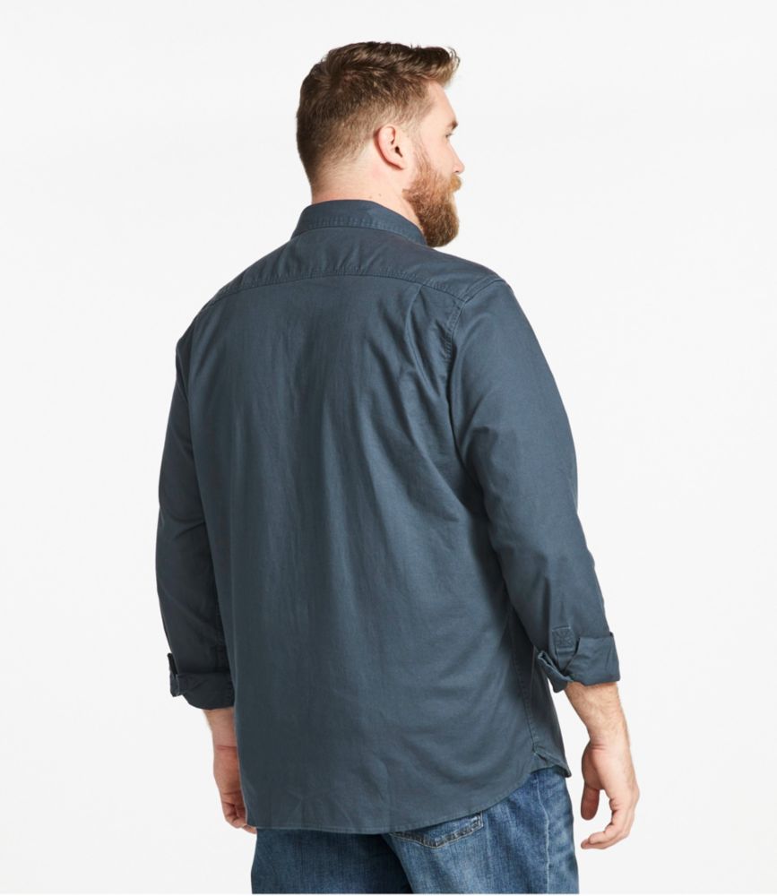 Men's BeanFlex® Twill Shirt, Traditional Untucked Fit, Long-Sleeve, Carbon Navy, small image number 5