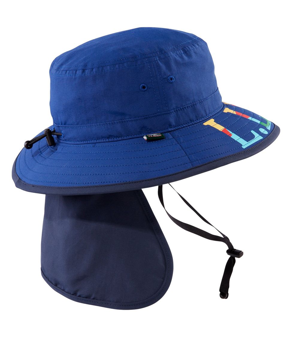 Kids' L.L.Bean Sun Shade Bucket Hat Indigo Ink/Nautical Navy Medium, Synthetic Nylon
