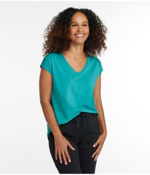 Women's Beyond Soft V-Neck Tee, Short Sleeve