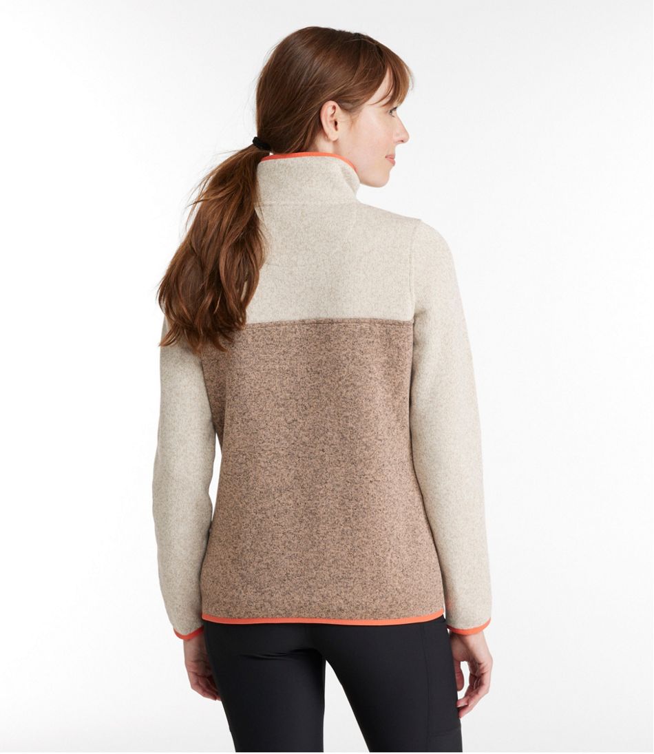 Women's L.L.Bean Sweater Fleece Full-Zip Overlay Jacket
