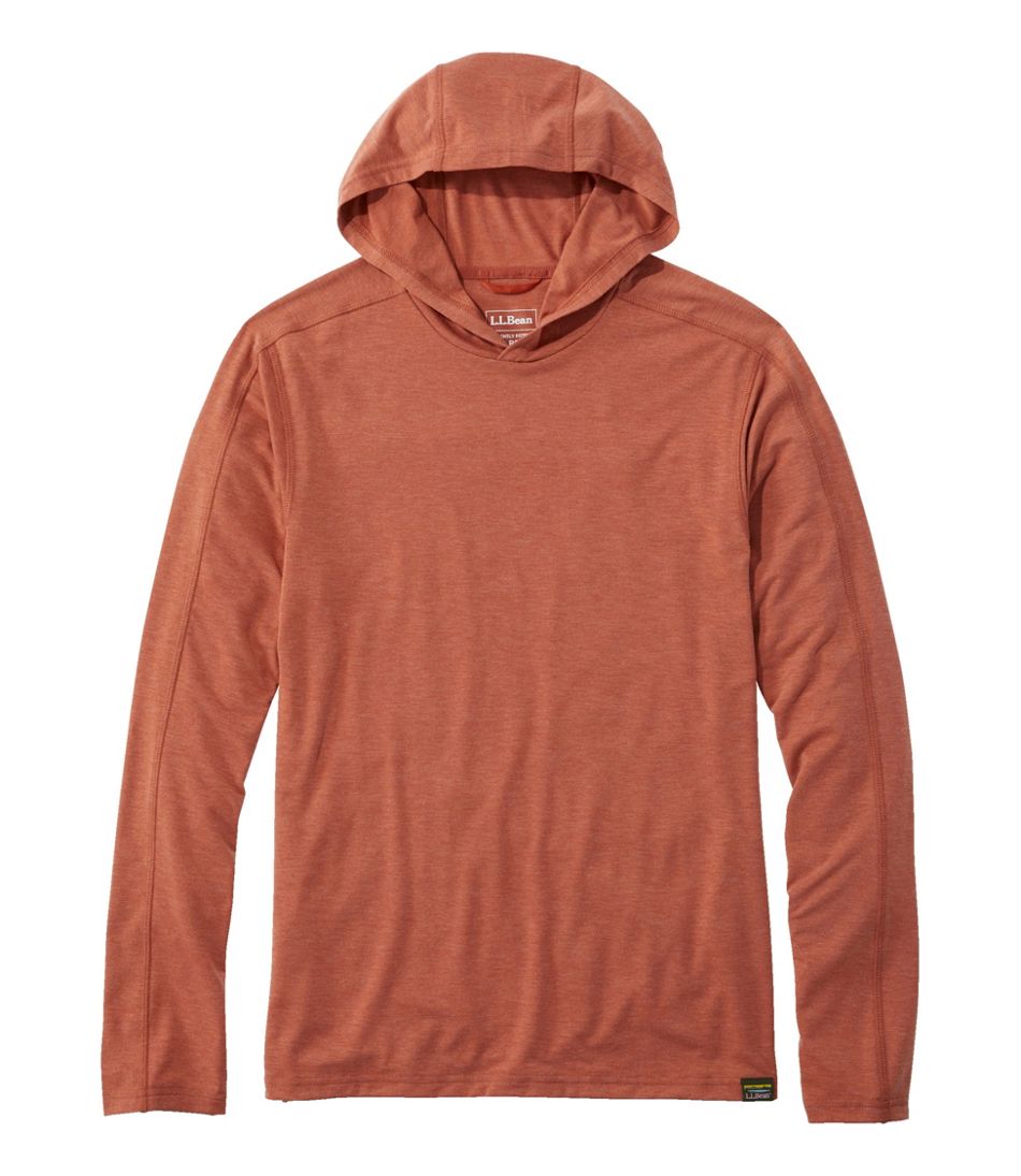 Men's Everyday SunSmart Tee, Long-Sleeve Hoodie Adobe Red Large, Synthetic Polyester Blend | L.L.Bean