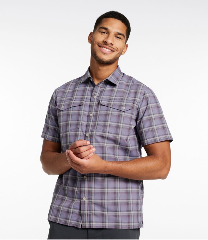Men's SunSmart® Cool Weave Shirt Short-Sleeve, Evergreen/Iron, small image number 2
