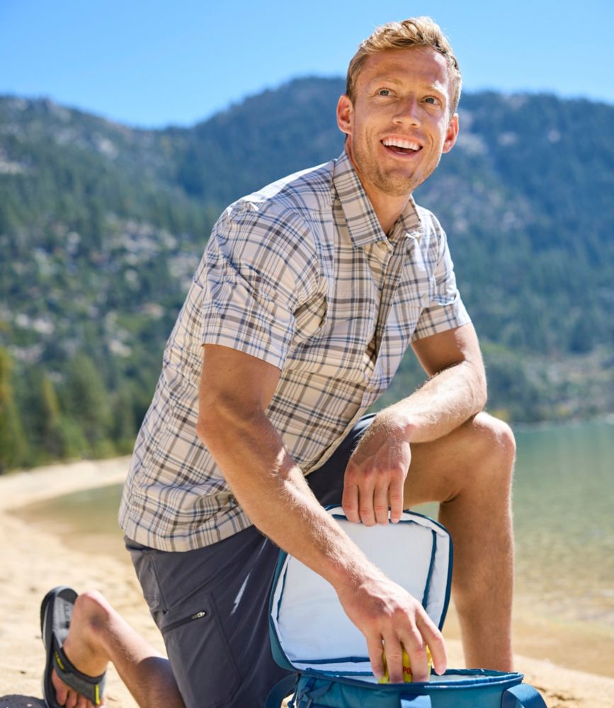 Men's SunSmart® Cool Weave Shirt Short-Sleeve, Rustic Purple/Dark Mauve, small image number 9