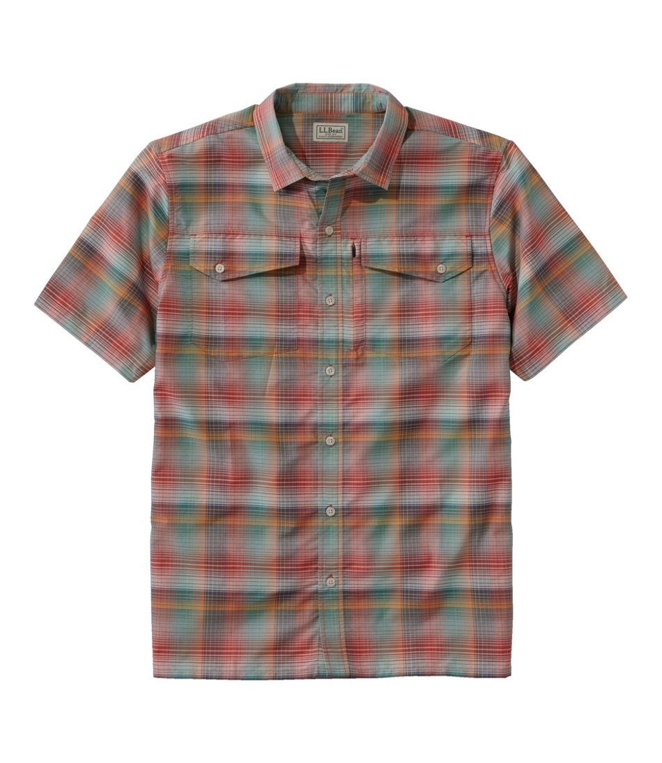 Men\'s SunSmart® Cool Weave Shirt Short-Sleeve | Casual Button-Down Shirts  at
