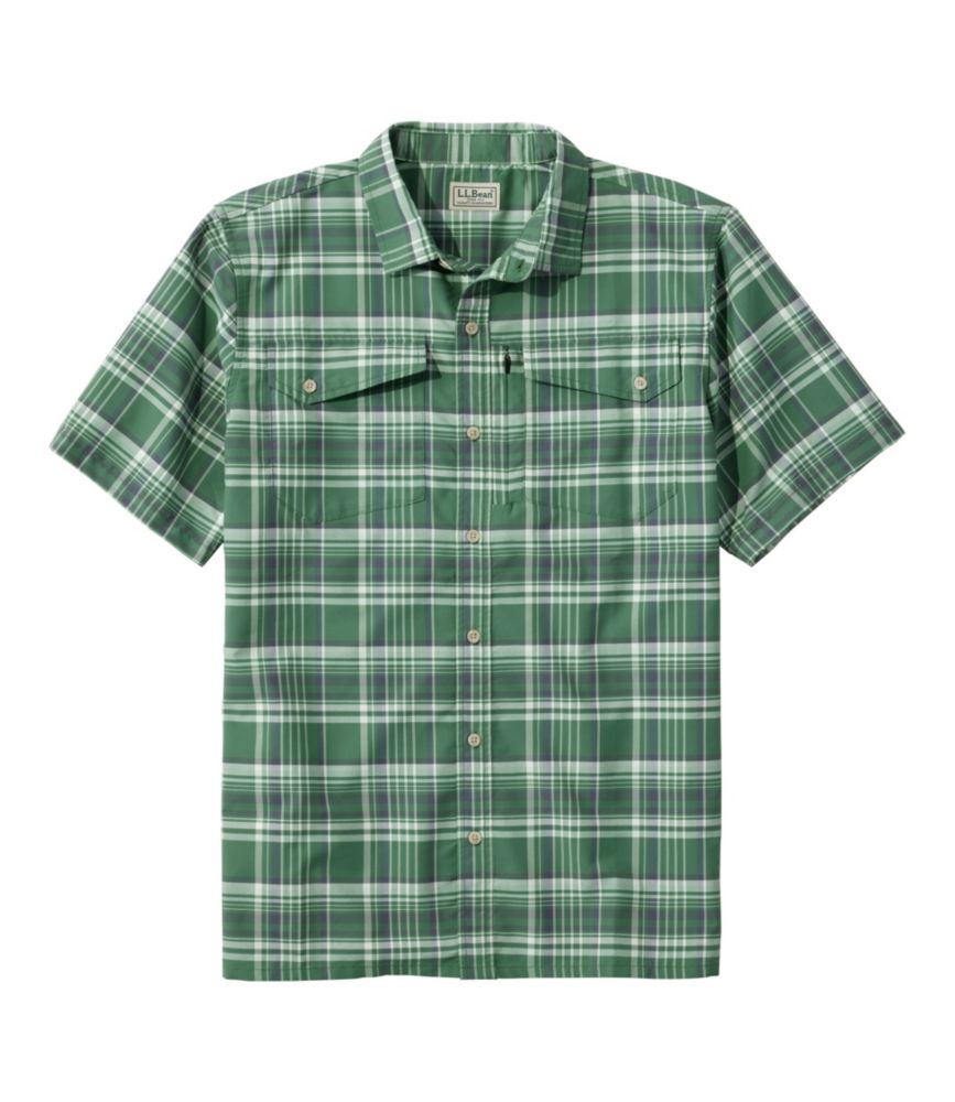 Men's SunSmart® Cool Weave Shirt Short-Sleeve, Evergreen/Iron, small image number 1