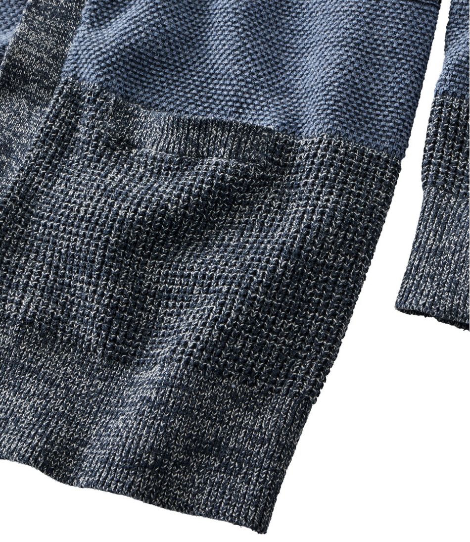 Women's Organic Cotton Sweater, Open Cardigan Stripe