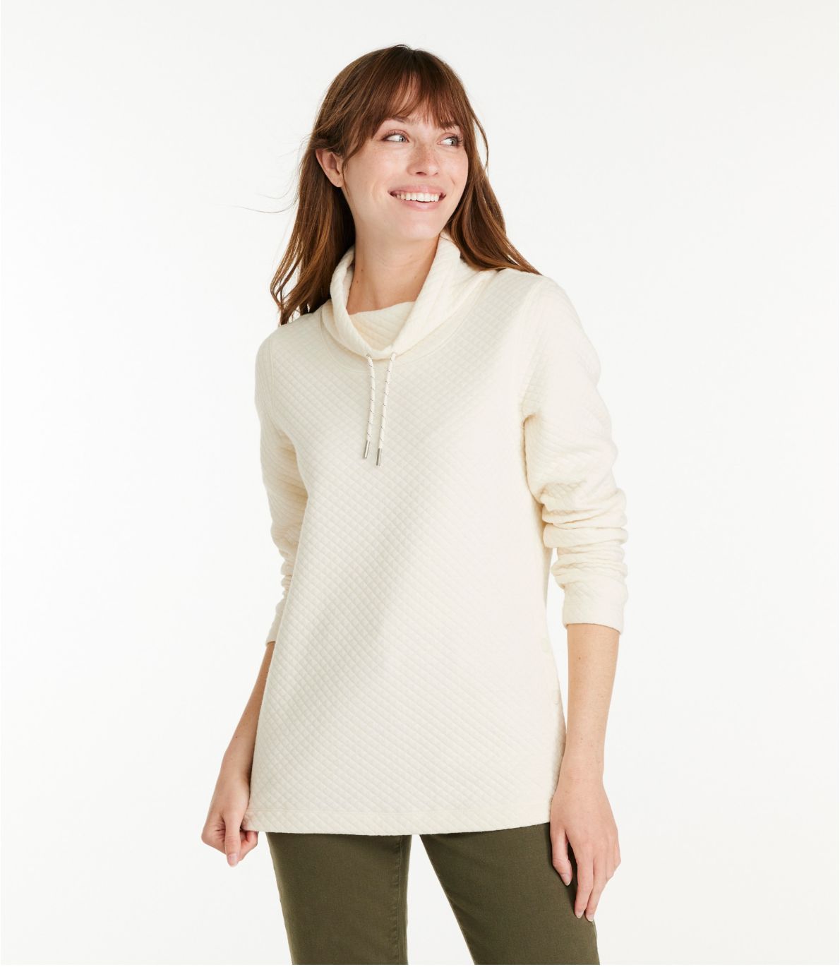 Women's SoftLight Quilted Top, Funnelneck Pullover at L.L. Bean