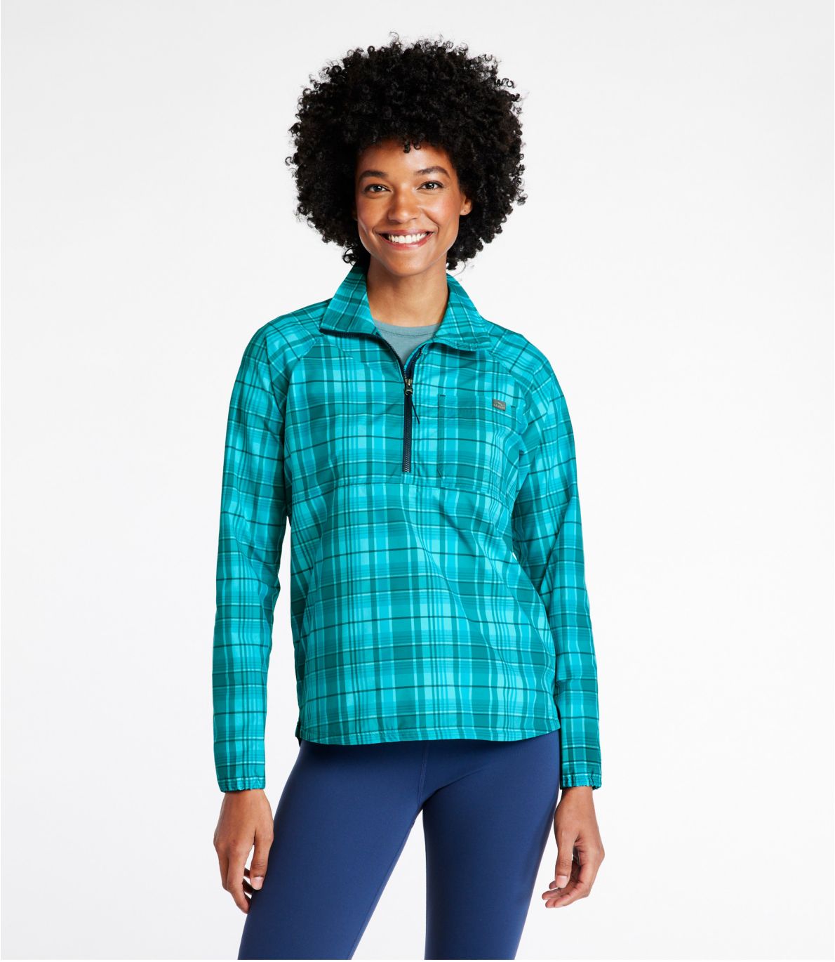 Women's SunSmart™ Shirt, QuarterZip Pullover Plaid at L.L. Bean