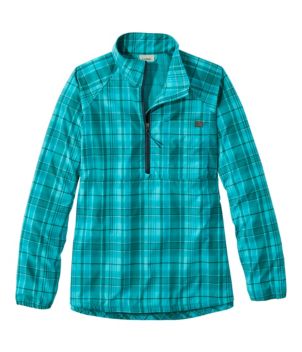 Women's Everyday SunSmart® Woven Shirt, Quarter-Zip Pullover Plaid