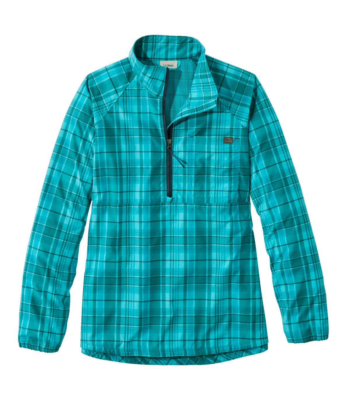 Women's Everyday SunSmart® Woven Shirt, Quarter-Zip Pullover Plaid