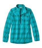 Women's Everyday SunSmart™ Woven Shirt, Quarter-Zip Pullover Plaid